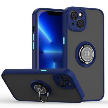 Coque TPU Mate Magnétique avec Bague Support pour VIVO Y02S / Y16 Noir